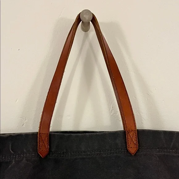 Madewell dark navy Tote with Brown leather Handles - Picture 2 of 16